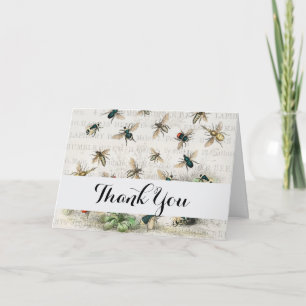 Bienenkleiferin Königin Bienen Antike Dankeskarte