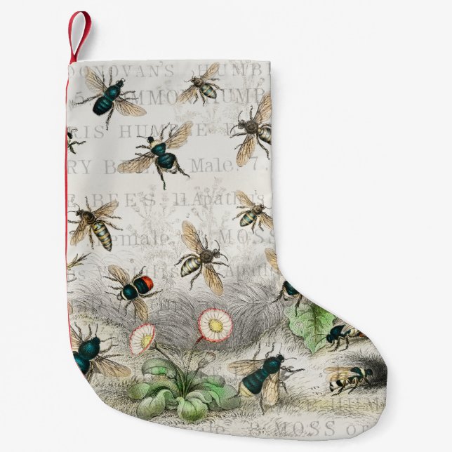 Bienenkleiferin Königin Bienen Antike Kleiner Weihnachtsstrumpf (Vorderseite)