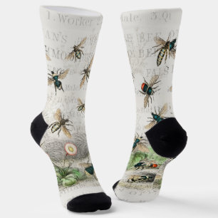 Bienenkleiferin Königin Bienen Antike Socken