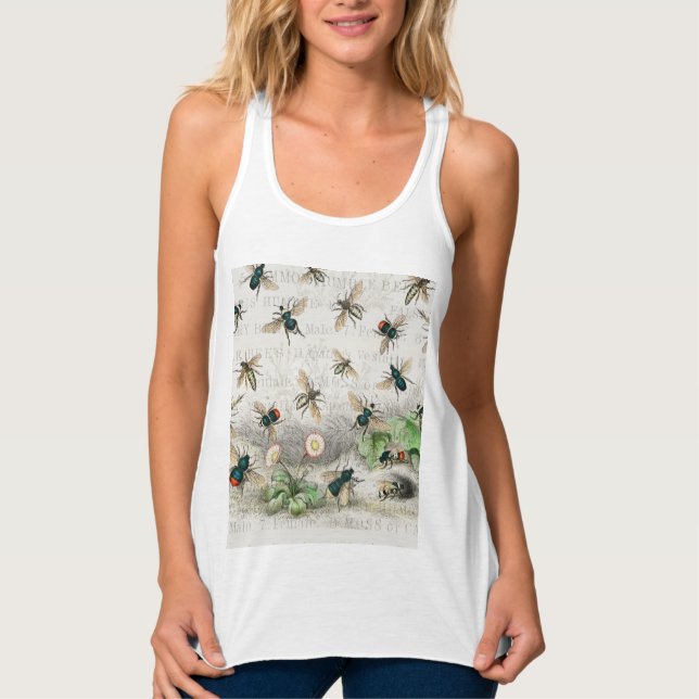 Bienenkleiferin Königin Bienen Antike Tank Top (Vorderseite)