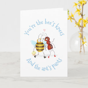 Bienenknie und Ameisenhose Valentinstagskarte Karte