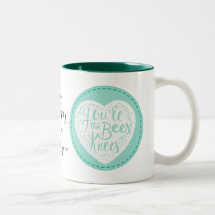 Bienenknie, Valentine, Jahrestag, Mama-Tasse Zweifarbige Tasse
