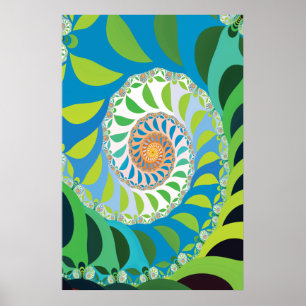 Bienenkolonie-Fraktal Poster