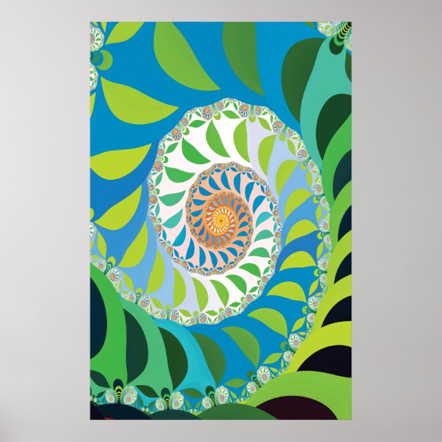 Bienenkolonie-Fraktal Poster (Vorne)