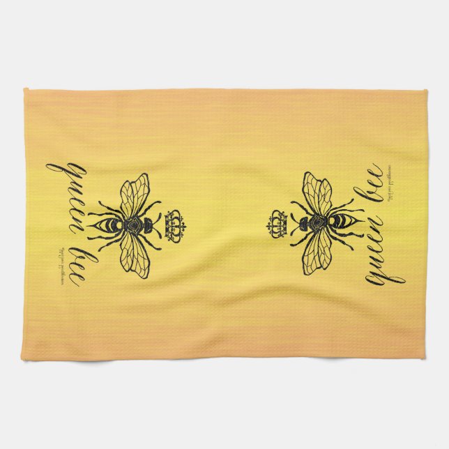 Bienenkönigin beunruhigte Geschirrtücher (Horizontal)