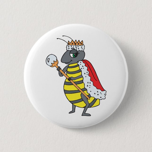 Bienenkönigin Button (Vorderseite)