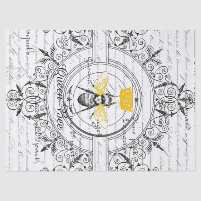 Bienenkönigin Decoupage Seidenpapier (Vorderseite)