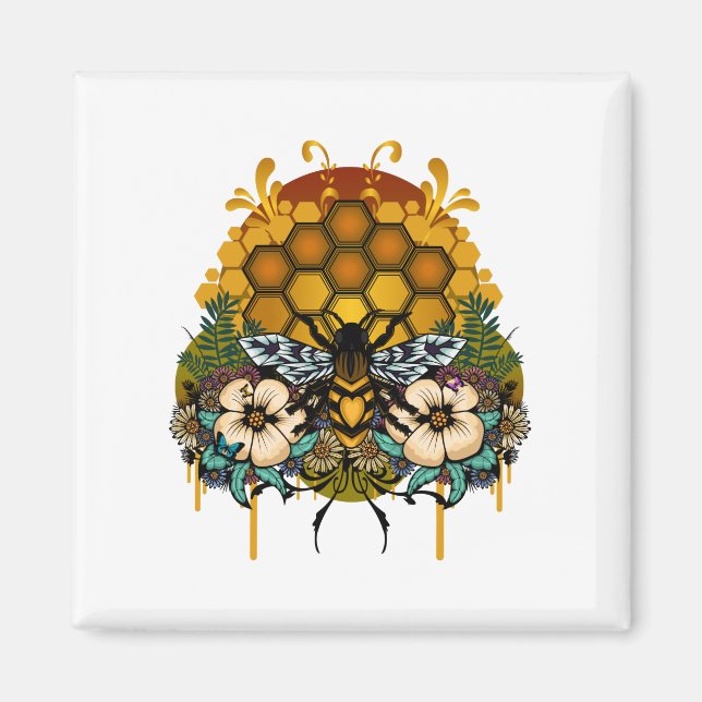 Bienenkönigin Magnet (Vorne)
