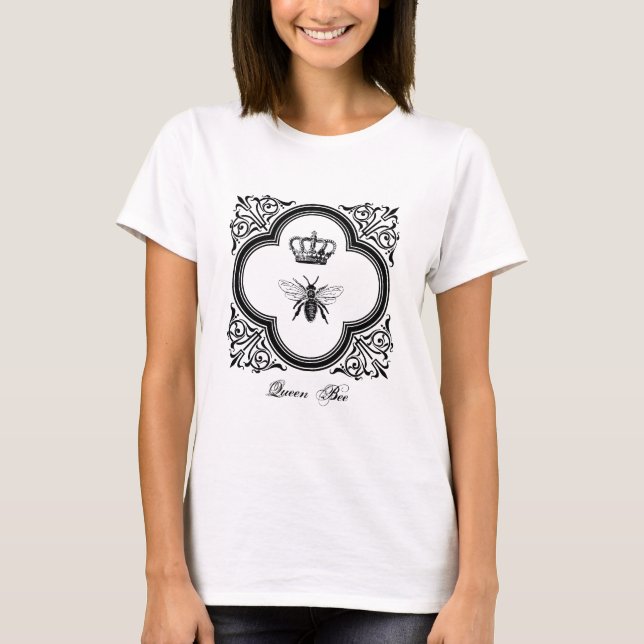 Bienenkönigin mit Krone T-Shirt (Vorderseite)