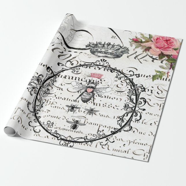 Bienenkönigin-Möbel Decoupage Plakat Geschenkpapier (Ungerollt)