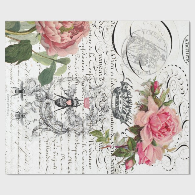 Bienenkönigin-Packpapier Geschenkpapier (Flach)