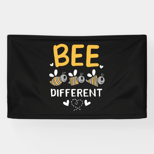 Bienenkopfgeschenk | Bee Different Banner (Horizontal)