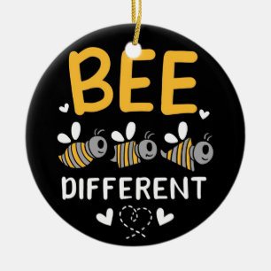 Bienenkopfgeschenk   Bee Different Keramik Ornament