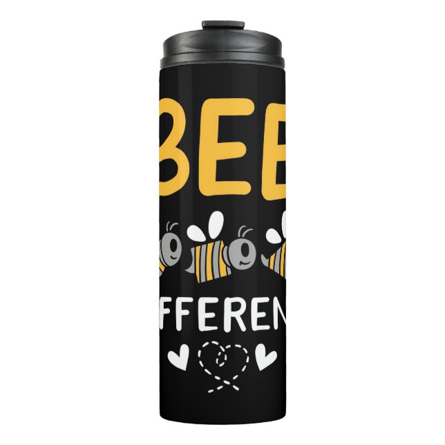Bienenkopfgeschenk | Bee Different Thermosbecher (Vorderseite)