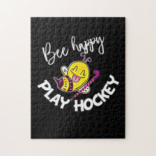 Bienenkopfgeschenk   Bee Happy Play Hockey Puzzle