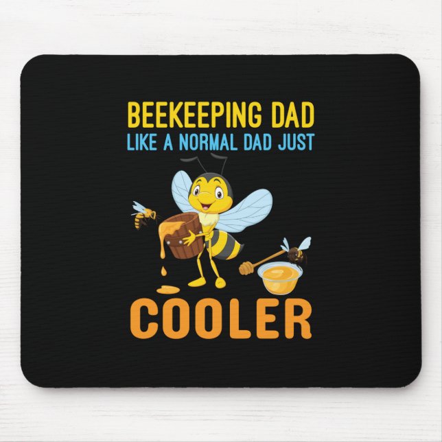 Bienenkopfgeschenk | BeeKeeping Vater Cooler Mousepad (Vorne)