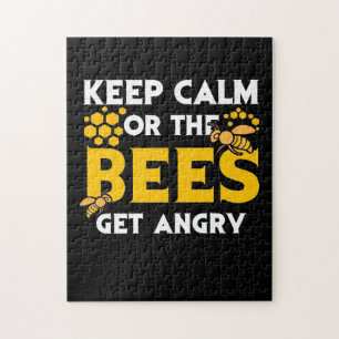 Bienenkopfgeschenk   Behalt ruhig oder die Bienen  Puzzle