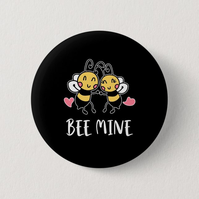 Bienenkopfgeschenk | Bienenstock Button (Vorderseite)