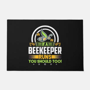 Bienenkopfgeschenk Ein Imker läuft auch Sie soll Fußmatte