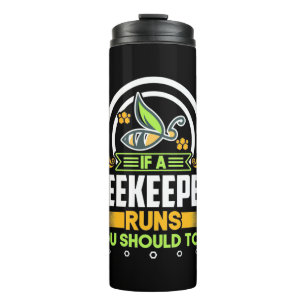 Bienenkopfgeschenk Ein Imker läuft auch Sie soll Thermosbecher