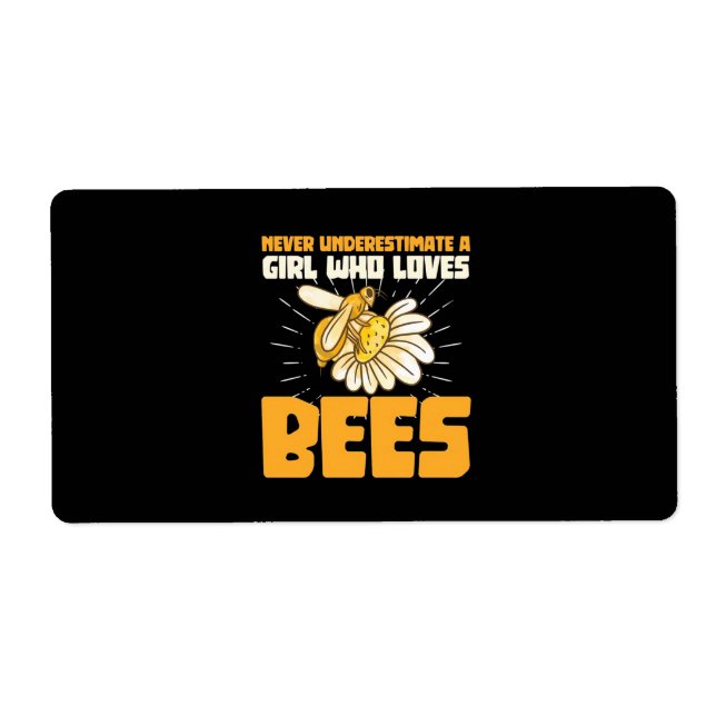 Bienenkopfgeschenk | Ein Mädchen, das Bienen Liebe (Vorne)