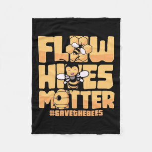 Bienenkopfgeschenk Flow Hives Matter Bees Fleecedecke