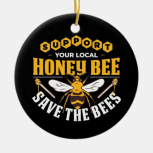 Bienenkopfgeschenk   Honigbiene Gerettet Bienen Keramik Ornament