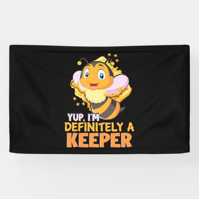 Bienenkopfgeschenk | Ich bin definitiv ein Bienenh Banner (Horizontal)
