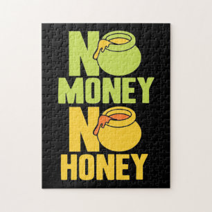 Bienenkopfgeschenk Imker kein Geld kein Honig Puzzle
