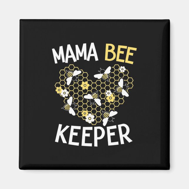 Bienenkopfgeschenk | Mama Bee Keeper Magnet (Vorne)