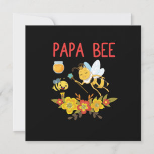 Bienenkopfgeschenk Papa-Biene-Blume Einladung