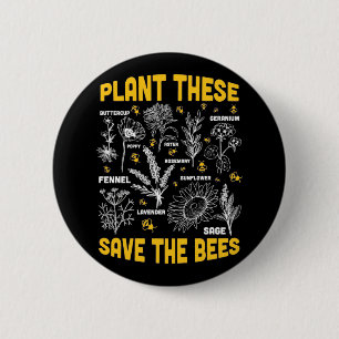 Bienenkopfgeschenk   Pflanze Diese Rettete die Bie Button