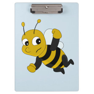 Bienenkopfplatte Cartoon Klemmbrett