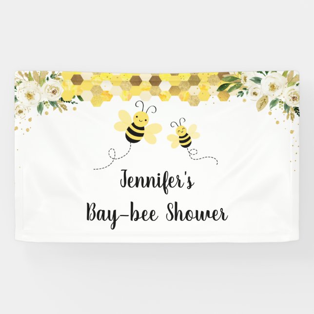 Bienenkorb-Gender-Neutral-Baby-Dusche Banner (Horizontal)