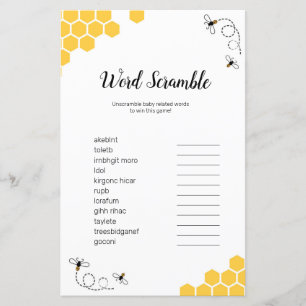 Bienenkorb Word Scramble Game