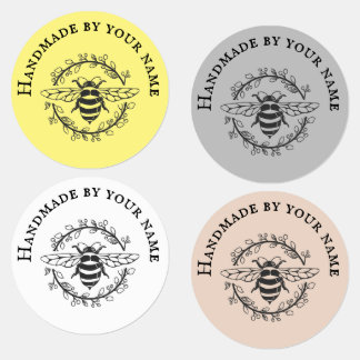 Bienenkranz auf Etiketten aus Eisen