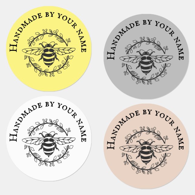 Bienenkranz auf Etiketten aus Eisen (Gruppe)