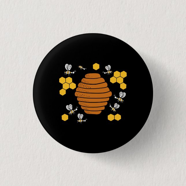 Bienenkraub Button (Vorderseite)