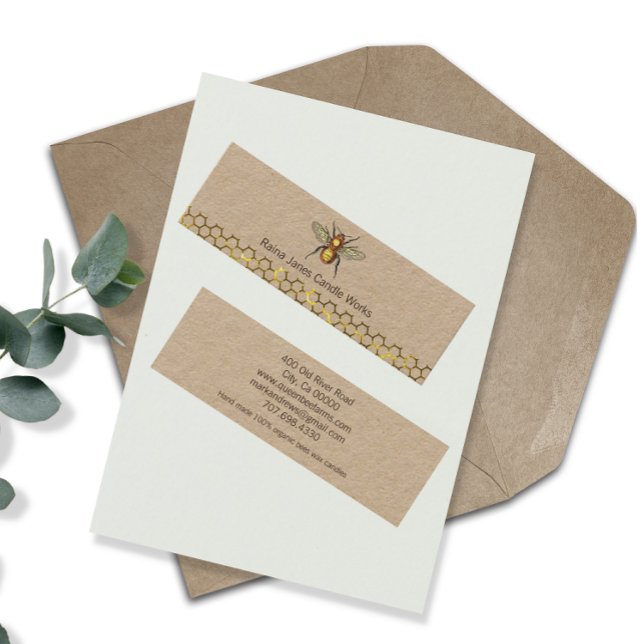 Bienenkraut-Kerze Maker Kraft Mini Visitenkarte (Von Creator hochgeladen)