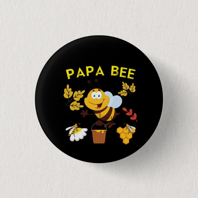 Bienenküche Art Papa Button (Vorderseite)