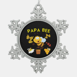 Bienenküche Art Papa Schneeflocken Zinn-Ornament