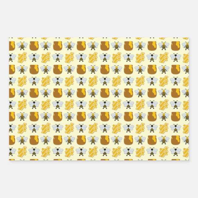 Bienenkunst für Kinder Geschenkpapier Set (Vorderseite)