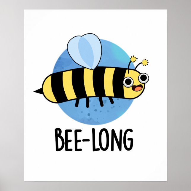 Bienenlange Funny Long Insect Pun Poster (Vorne)