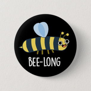 Bienenlange, sonnige Langinsektenbiene Pun Dark BG Button