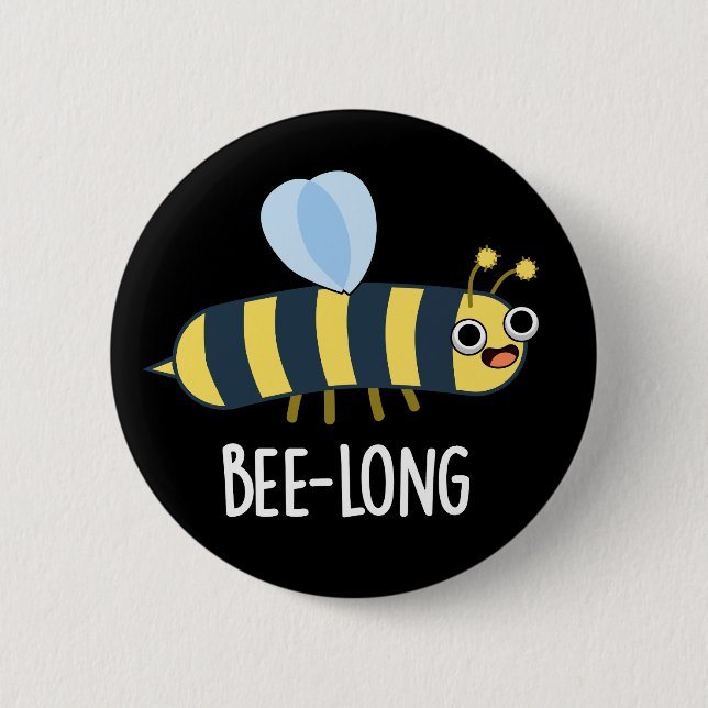 Bienenlange, sonnige Langinsektenbiene Pun Dark BG Button (Vorderseite)