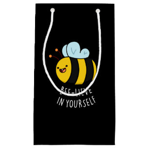 Bienenleben in Ihrer selbst Funny Bee Pun Dark BG Kleine Geschenktüte