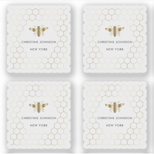 Bienenlogo Aufkleber (Vorderseite)