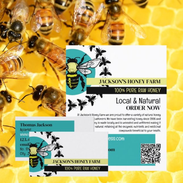 Bienenlogo - Beeyard, Honigfarm-Werbung Flyer (Von Creator hochgeladen)