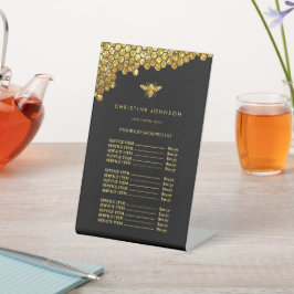 Bienenlogo Preisliste Podestzeichen Sockelschild
