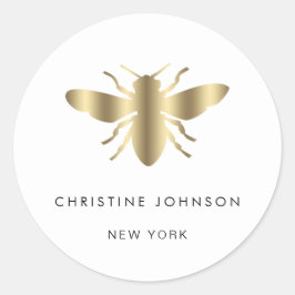 Bienenlogo Runder Aufkleber